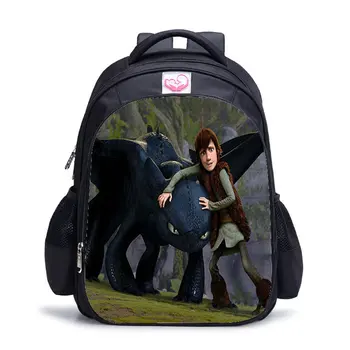 

New Style Polyester Fashion Printing How to Train Your Dragon School Bags for Children Backpack Girls Bookbag Student Bag boys