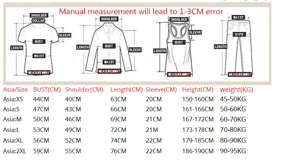 t-shirt size