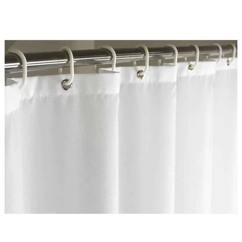 Customized Shower Curtain Waterproof Polyester Fabric 4 Sizes Shower Curtain For The Bathroom With 12 Hooks