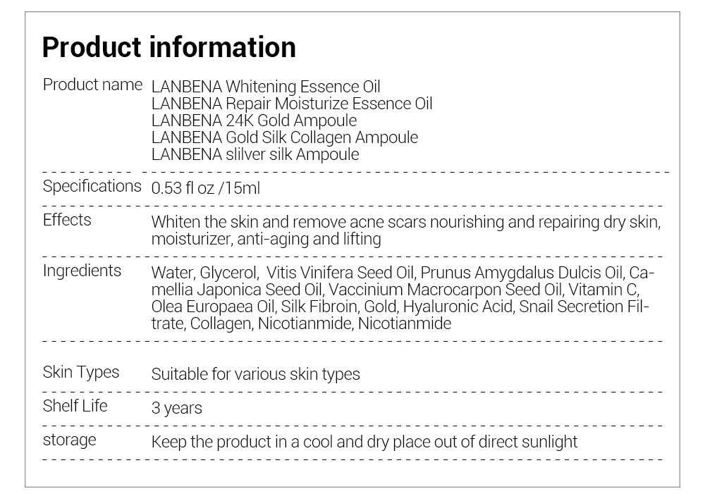 LANBENA крем для лица сыворотка для лица уход за лицом Гиалуроновая кислота отбеливающий крем для ухода за кожей лица Сыворотка Vitamina C отбеливающая сыворотка эфирное масло для лица 24k Золотая сыворотка эссенции