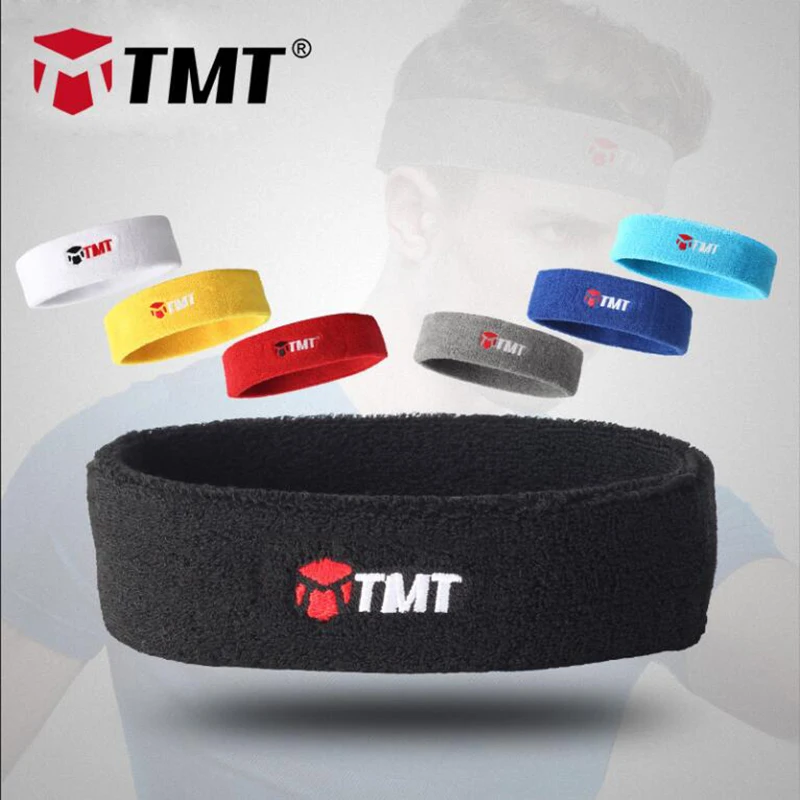 

TMT Highly Absorbent Sport Headband Elastic Cotton Sweatband Yoga Hairband Running Tennis Basketball Fitness Anti Sweat - Unisex