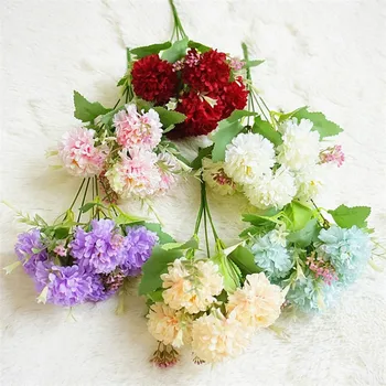 

Fake Onion Gerbera Bunch (5 stems/piece) 11.81" Length with Plastic Accessories for Wedding Home Decorative Artificial Flowers