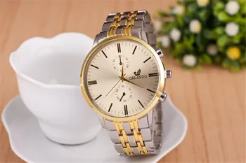 

2018 New fake two-eye scale dial Stainless Steel Strap Casual Fashion Exquisite precision Men's Quartz watch