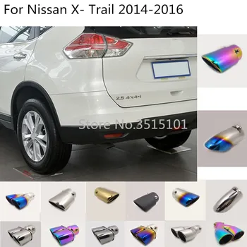 

car rear cover Stainless steel muffler pipe outlet dedicate exhaust tip tail For Nissan X-trail xtrail T32/Rogue 2014 2015 2016
