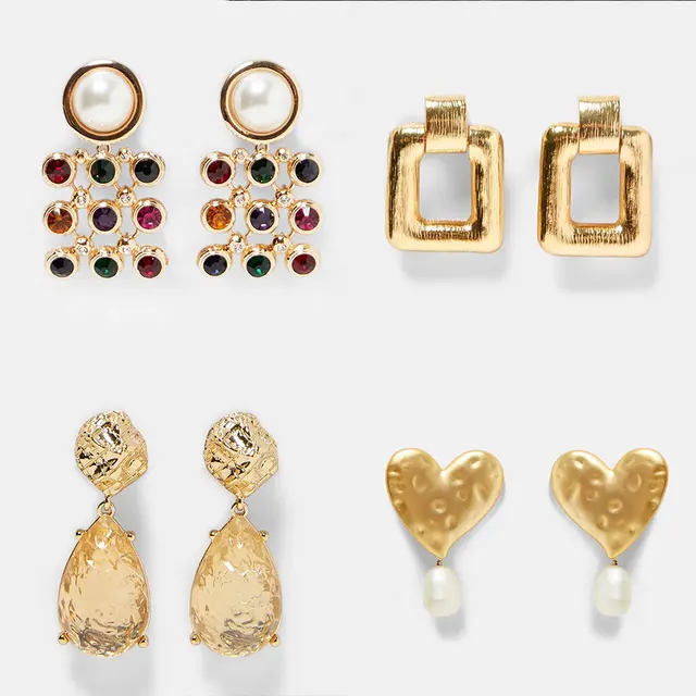 Pendientes De Caída Acrílica De Resina Nueva De Flatfoosie Pendientes De Caída Acrílica De Resina Nueva De Flatfoosie
