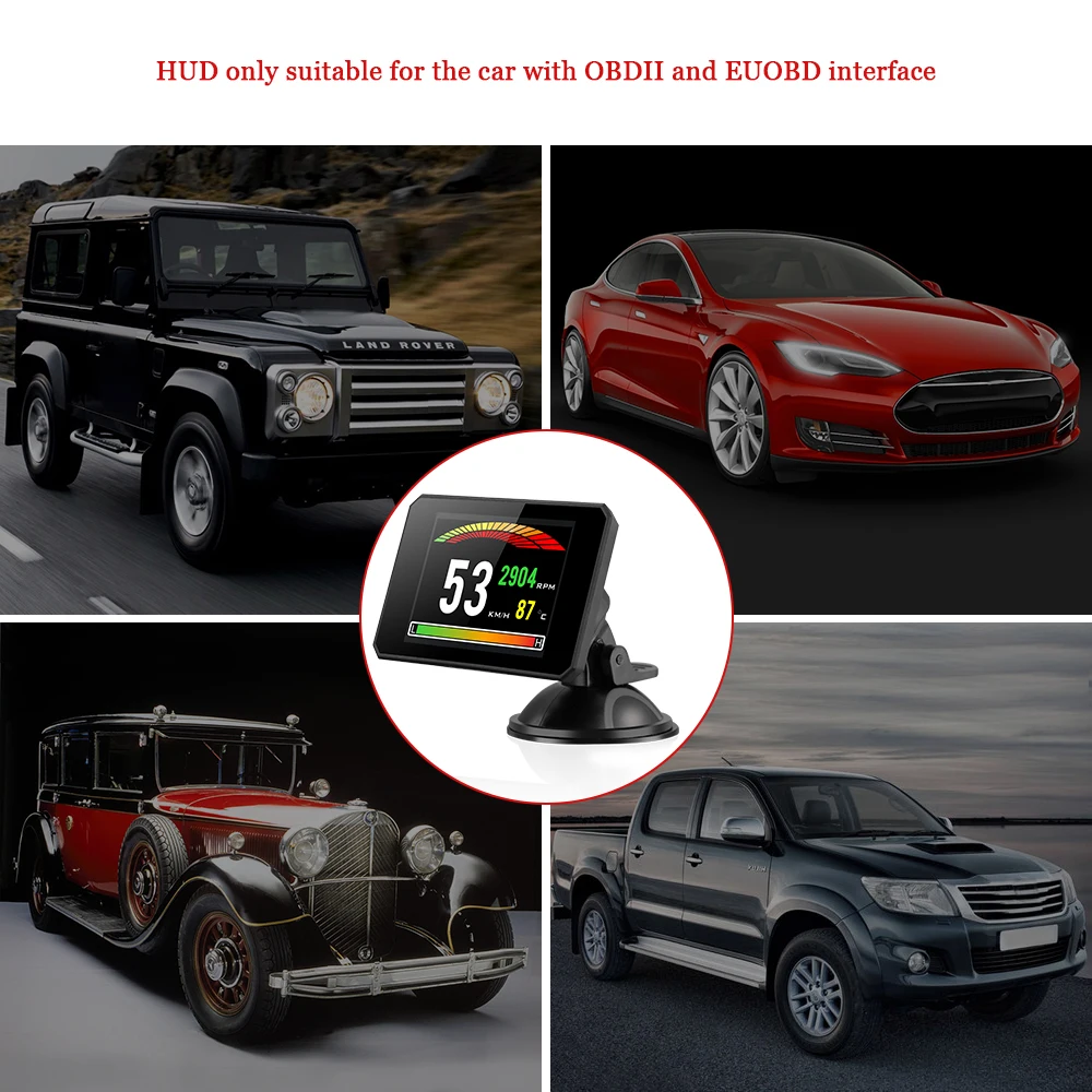 Светодиодный дисплей OBD2 OBD цифровой HUD Автомобильный спидометр бортовой