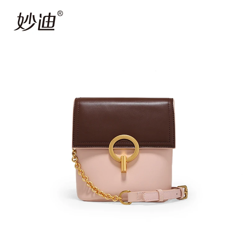 

MOOD Foreign Gas Color Bucket Bag Woman 2019 New Web Celebrity Chic Simple Joker Chic Chain Bag Large Capacity Cross-body Bag