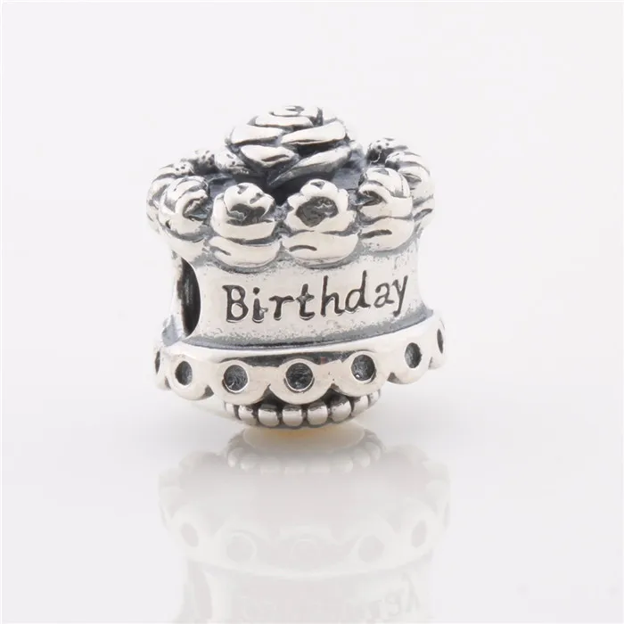 

Fashion New 2016 cake charm 925 Sterling silver jewelry charms Fits Pandora bracelet Diy birthday gift to baby mom beads