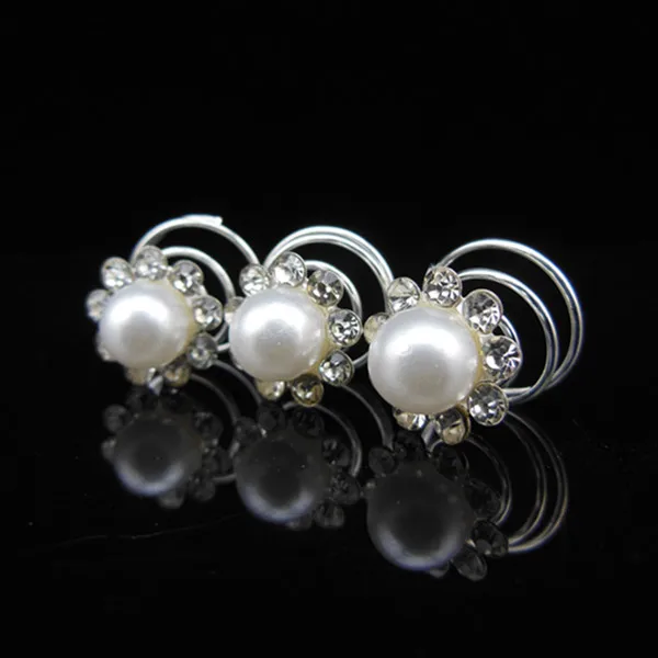 

2015 New Fashion 12 Pcs Bridal Wedding Prom Crystal Rhinestone Twists Spins Hair Pins Hair Clips Hair Accessory