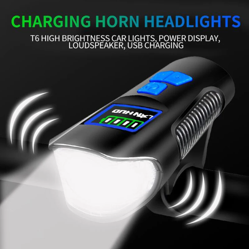 

Joshock bike lights night riding USB charging glare T6 flashlight Waterproof bicycle Front Light With Speed Meter LCD Screen