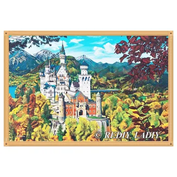 

DIY Diamond Painting Cross Stitch Landscape Castle Round Diamond Embroidery 3D Diamond Mosaic Painting Christmas Gift Home Decor