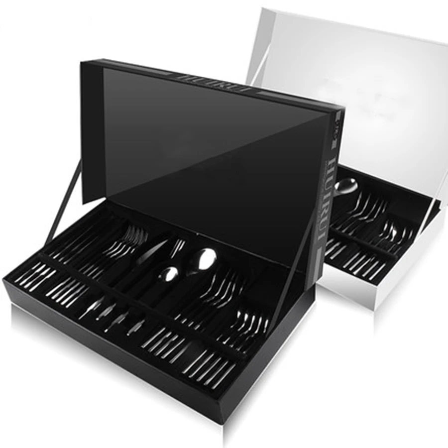 

Cutlery Stainless Steel Dinnerware Flatware Hotel Travel Steak Knife Steel Fork Set De Cubiertos Tableware Portable 40N0011
