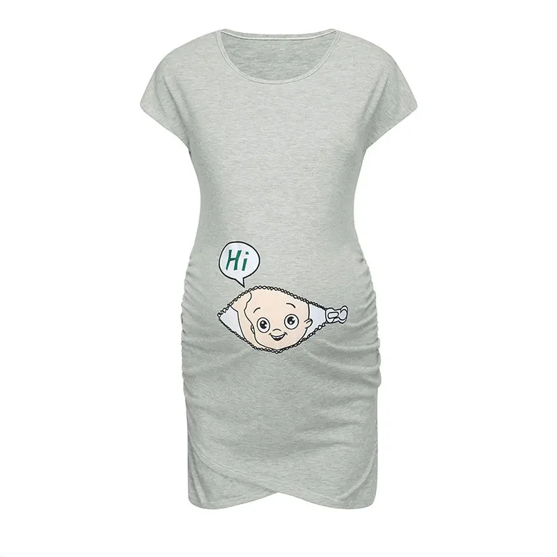 Одежда для беременных платье с мультяшным креативным принтом повседневное женское платье для беременных на лето без рукавов Одежда для беременных XL