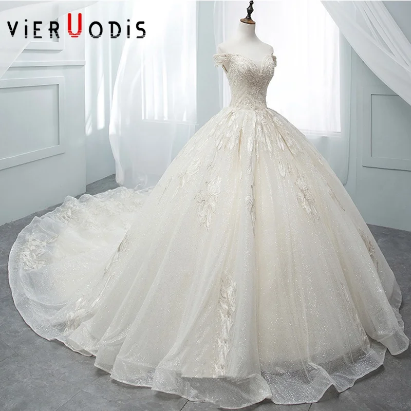 Vestidos De Novia 2019 шапка класса люкс с рукавами бальное платье Vestido Noiva Princesa кружевная