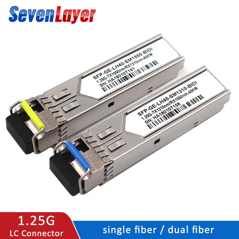 SFP модуль 1,25G LC BiDi 1310nm/1550nm WDM коммутатор трансивер sfp-модуля с коммутатором Cisco с функцией DDM одномодовый