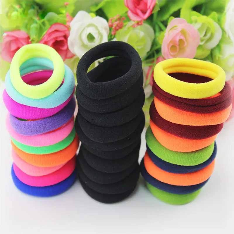 24pcslot Candy Fluorescence Colored Hair Holders High Quality Rubber Bands Hair Elastics Accessories Girl Women Tie Gum 1 (11)