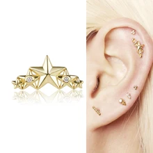 С фабрики Изящные Простые нежные серебряные 925 Серебряные Кластерные серебряные серьги с морской звездой