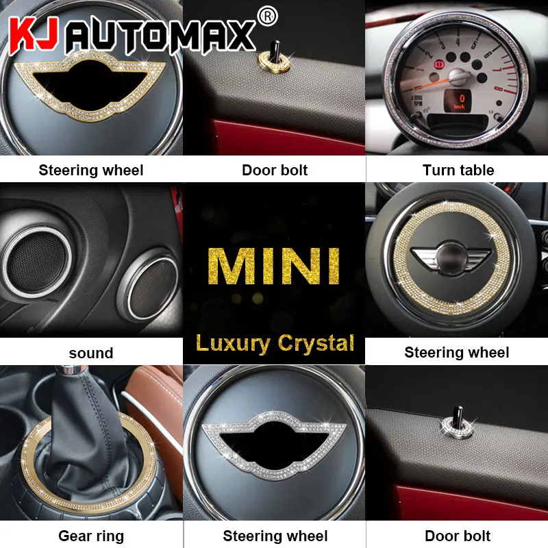 KJAUTOMAX для Mini Cooper R Series R55 R56 хрустальное украшение автоматическая ручка рулевого