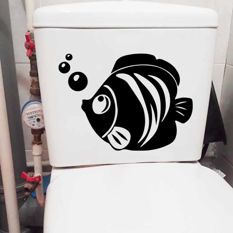 17.6X23.9CM Cute Cartoon Cat Wall Decal Living Bedroom Home Decor Toilet Sticker