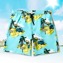 WD925 тренд печати праздничный отдых Мужская одежда для плавания Sunga пляжная доска Досуг трусы Мужчины купальник Серфинг Плавание багажник Боксеры Шорты