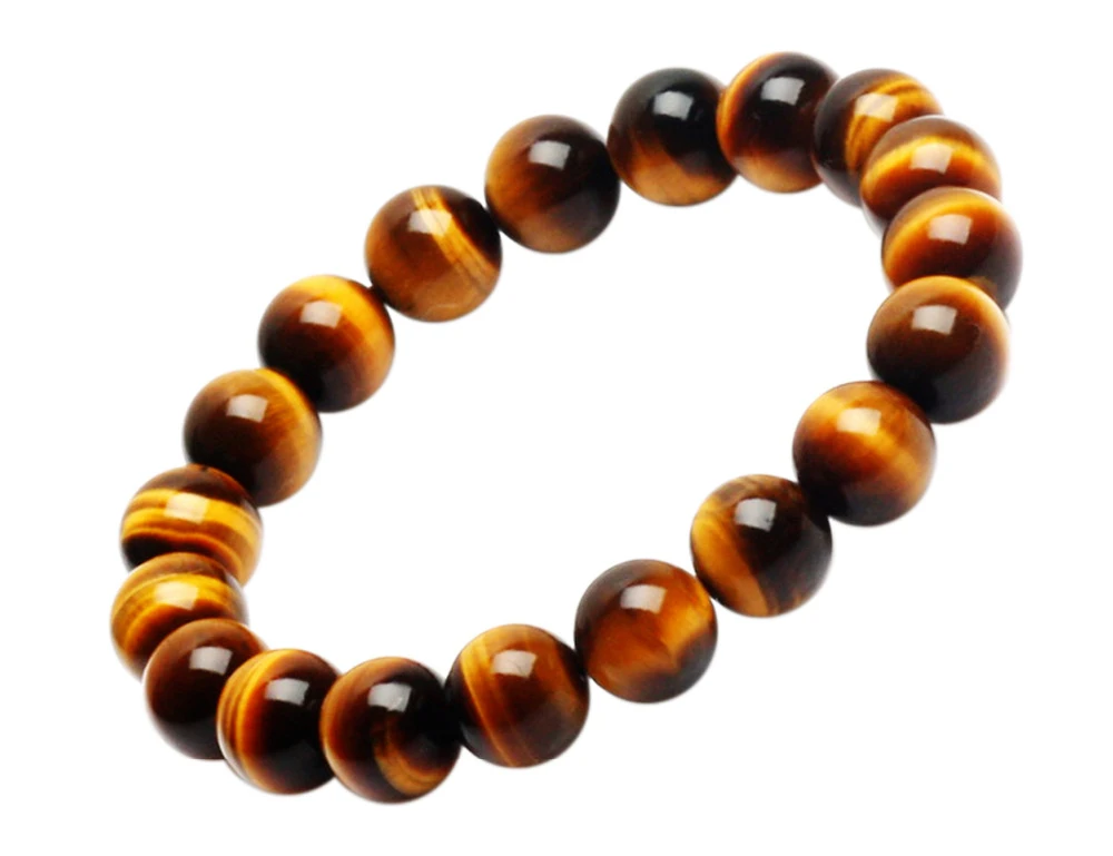 2016 energía increíble 10cm Ojos de tigre pulsera de cuentas con Elstic cuerdas tamaño libre y pulseras para mujer y hombre joyas y bisutería|tiger eye beads bracelet|bead braceletbracelet with - AliExpress