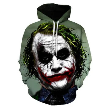 

2019 Men Horror Clown Autumn Drawstring 3D Printed Hoodies Men Women Hoodies 3D Print Hoody Casual Pullovers Streetwear Hoody