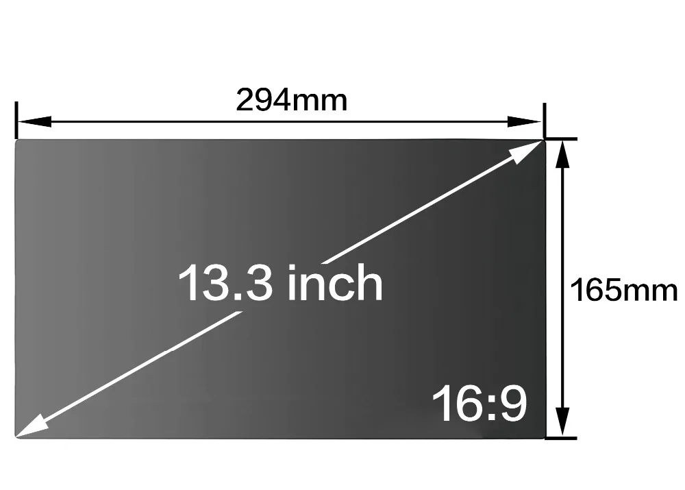 Высокое качество 13," ПЭТ фильтр для защиты экрана Защитная пленка для широкого экрана 16:9 ноутбук 11 5/8" широкий x 6 1/" высокий(294 мм* 165 мм