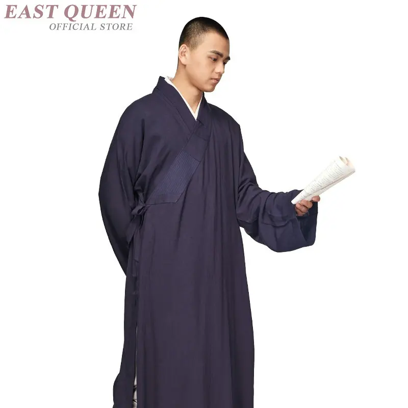 Buddist monk clothing zen clothing traditional Chinese monk outfit large size shaolin zen buddist robes FF654 A