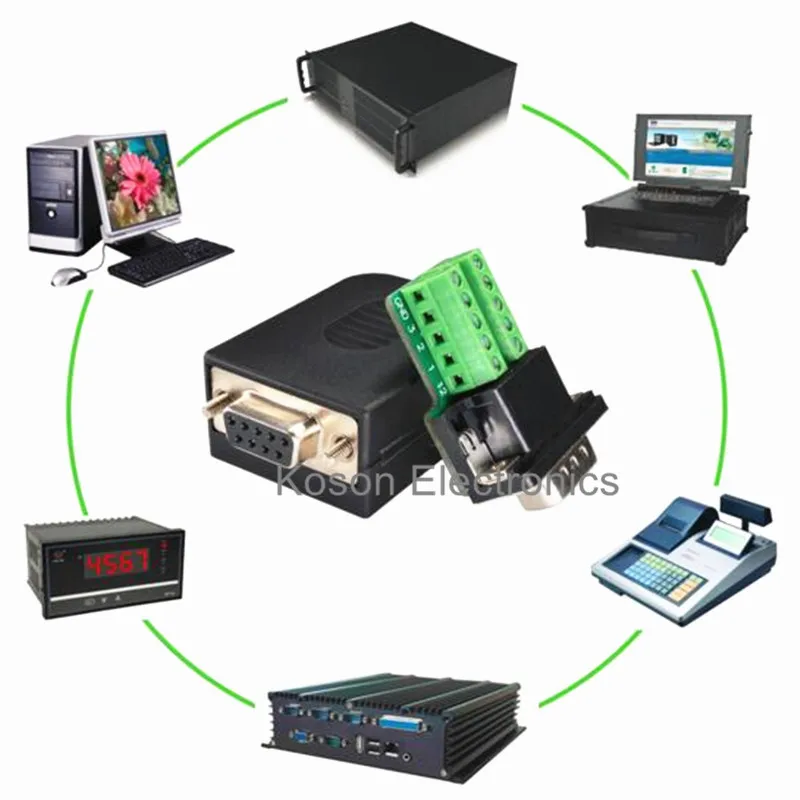 Разъемы для пайки без передачи DB9 серия COM гнездовой разъем RS232 с двухсторонним