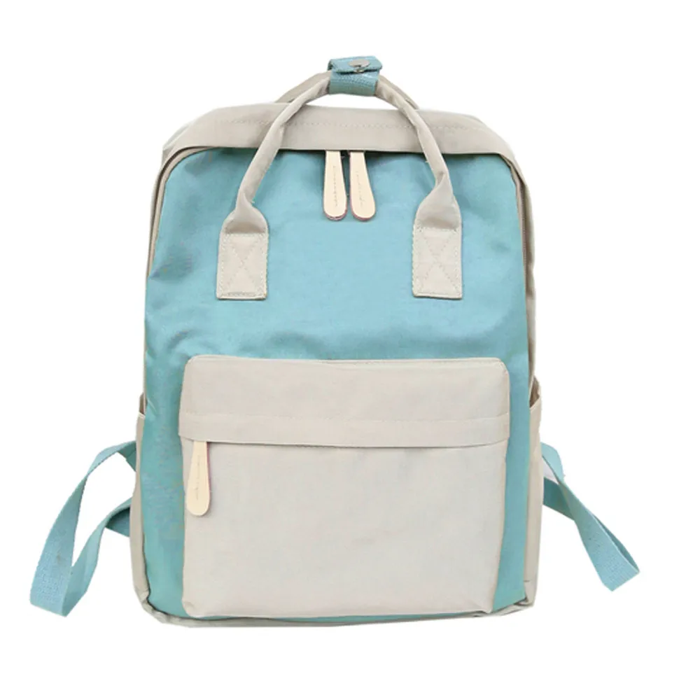 Fashion Women Girl Students Canvas Shoulder Bag School Bag Travel Tote Backpack Zipper Schoolbag ...