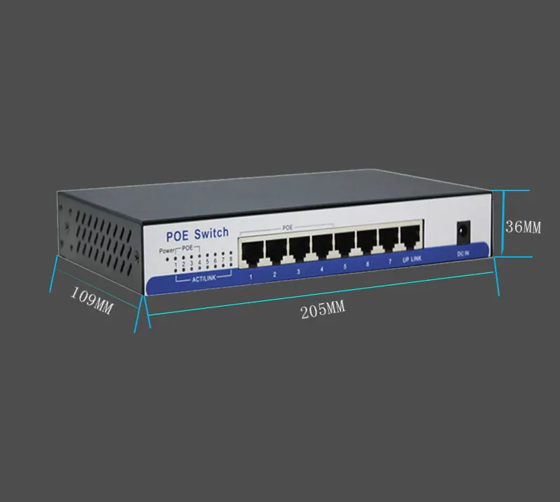 N67 8 портов 10/100 Мбит/с коммутатор POE Switch, 4 POE порта и 4 порта Uplink общая Мощность 65 Вт беспроводной AP IP Сетевая камера дистанционного оборудования