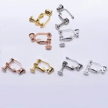 10pcs Variable Screw Earrings Clip Base for No-Pierced Ears Turn Stud Into a Clip On Ear Plug Setting Accessories For DIY Making