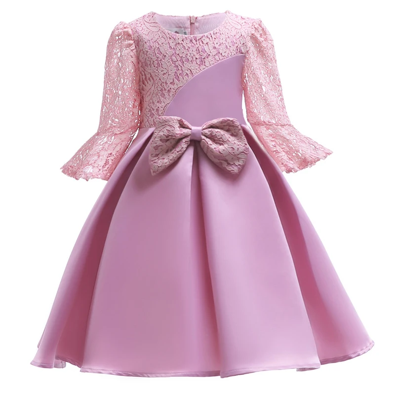 

2018 Winter Toddler Girls Dress Wedding Dress Party Kids Dresses For Girls Children Clothing Long Sleeve Clothes Princess Dress