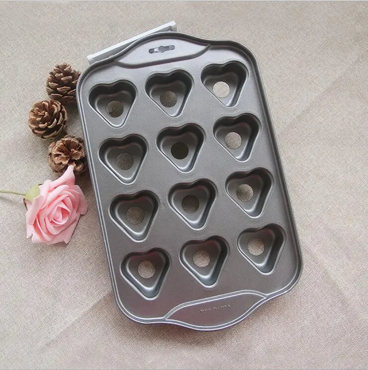 Nonstick Deluxe 12 Mini Cheesecake Pan Heart Shaped Muffins Quiches Coffee  Cake Mold DIY Baking Tool With Color Box|cup f|cup withcup cups - AliExpress