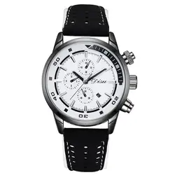 Лидер продаж 2017 года распродажа, модная обувь мужские часы Ретро Дизайн кожаный ремешок аналоговые сплава кварцевые наручные часы