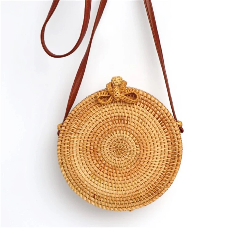 

2019 New arrival rattan women bag travel literary beach bag female shoulder bag