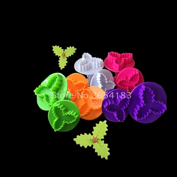 

2PCS Leaf set Plastic Plunger Cutter Fondant Cake Mold Cupcake Cookie Pastry Chocolate Biscuit Decoration Baking Tool FQ2010