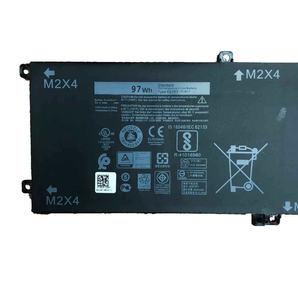 11,1 V 97wh 6 GTPY nuevo Original 5XJ28 batería del ordenador portátil para Dell precisión 5510 XPS 15 de 9550, 9560, 9570 6 GTPY 5XJ28 - 3