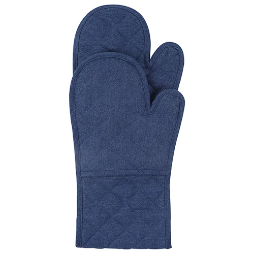 Neoviva Denim Quilted Retro Double Oven Glove for Grill Solid Skyway