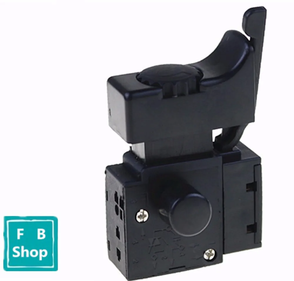 FA2-4//1BEK SPST Lock on Power Tool Trigger Speed Control Button Switch 4A 250V