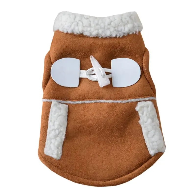 

Dog Cat Winter Warm Clothes Coat Apparel Puppy Warm Motorcycle Vest Costume for Small Dog