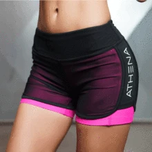 JIGERJOGER Summer new Yoga shorts Two Layer Mesh Compression tights Lift up Hips fast dry breathable exercise running shorts