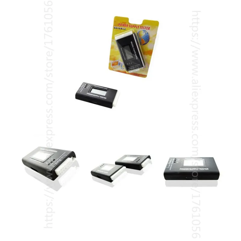 الكمبيوتر PC امدادات الطاقة فاحص مدقق 20/24 دبوس SATA HDD ATX BTX متر LCD الجملة مخزن