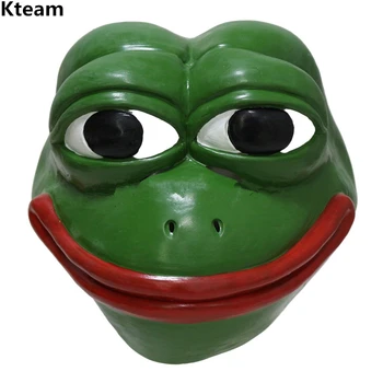 

DHL Fast Deluxe Halloween Party Costumes Pepe The Frog Mask 4chan hallowen Meme costume cosplay comic frog head mask Cosplay Toy