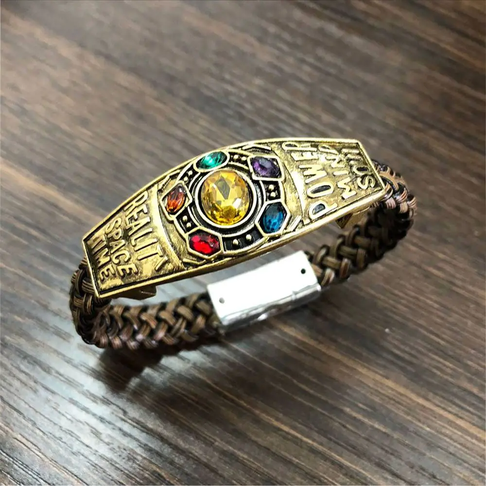 

Marvel Avengers The Soul Stone Thanos Bangles Bracelets charms bangles panther bracelet Cosplay Jewelry Men Women