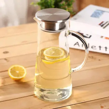 

Large capacity cool water bottle glass thickening high temperature cold water bottle cold flower fruit juice pot set