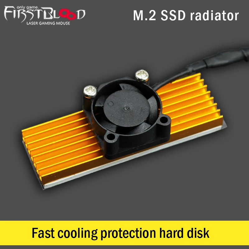 

Aluminum heat sink with fan, chipset heat sink with silicone thermal pad, suitable for M.2 2280 PCIE SSD