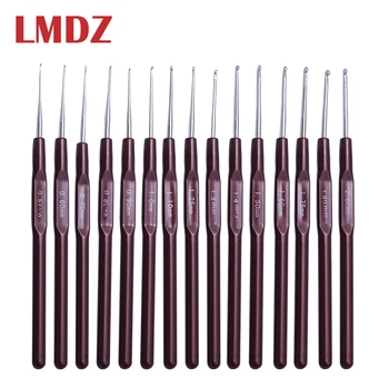 

LMDZ 1Pcs Crochet Hook Small Size Yarn Weave Knitting Needles For Lace Dolls DIY Tools 15 Sizes Hooks For Knitting 0.5mm-2.1mm