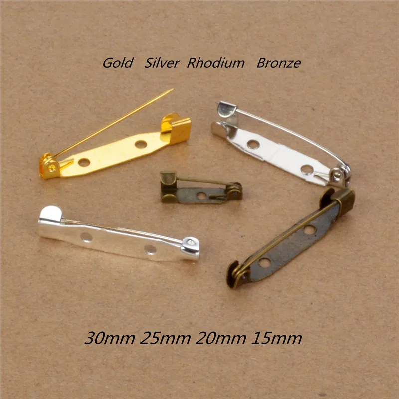 

Gold Silver Bronze White K Plated Iron Brooch Base Back Bar Badge Holder Safe Lock Brooch Pins DIY Jewelry Findings Jewelry