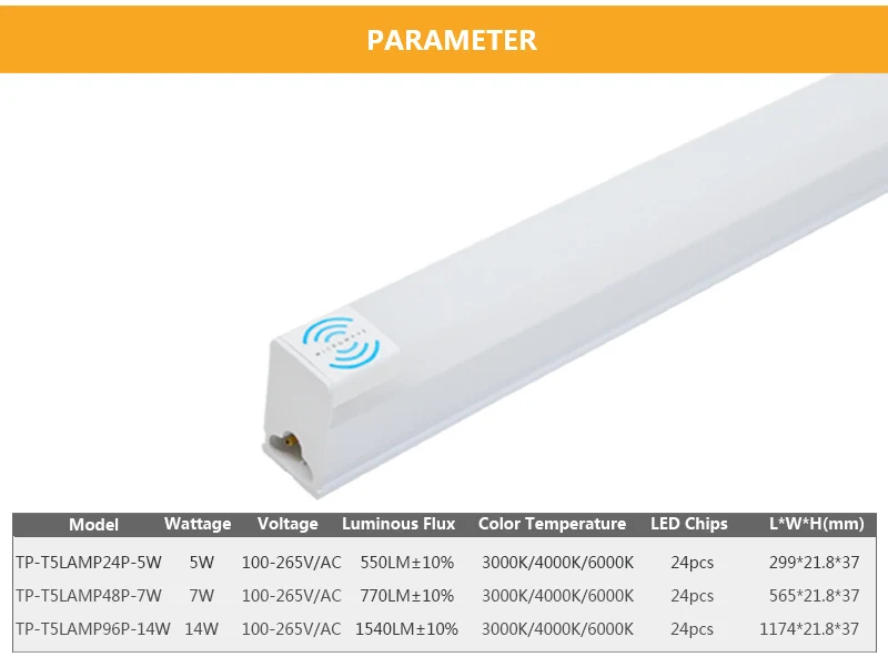 Светодиодный трубки T5 светильник для аквариума размером в 30 см 60 220V~ 240V смарт Сенсор светодиодный Люминесцентная трубчатая светодиодная T5 светодиодный светильник 5 Вт 7 Вт светильник Lampara ампулы ПВХ Пластик